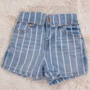 Habitual Girls Zia Striped Jean Shorts Sz 18-24 months